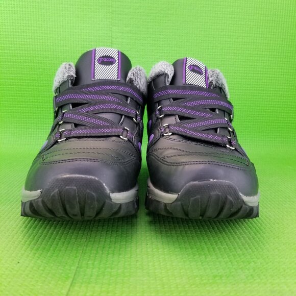 ✅Gracosy Women’s Faux Fur Lined Outdoor Hiking Boots Black Faux Leather Size 41 - Picture 5 of 11